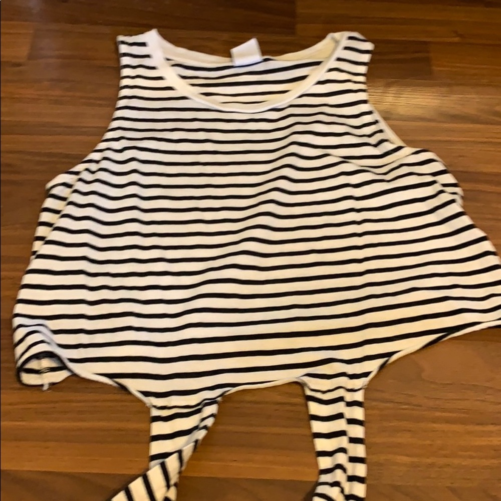 black and white tank